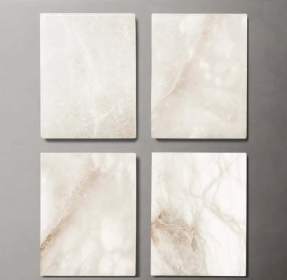 Audubon Modern Short Alabaster Linear Chandelier 54"