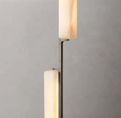 Audubon Modern Short Alabaster Linear Chandelier 54"