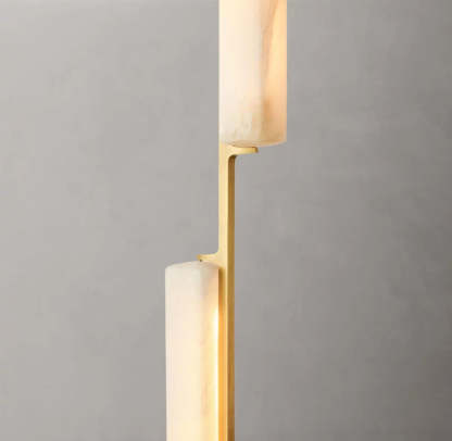 Audubon Modern Short Alabaster Linear Chandelier 54"