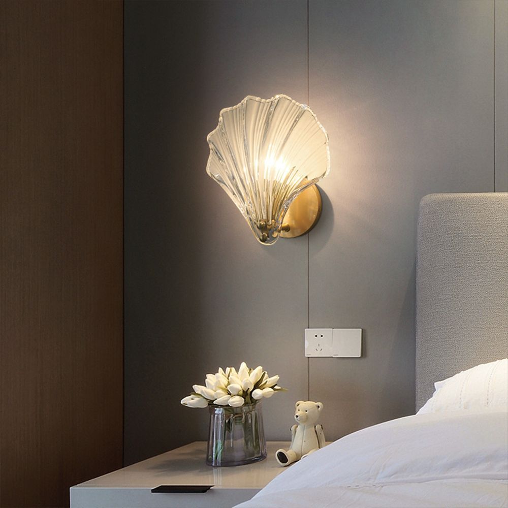 VASELAMPS - Fan Shaped Glass Wall Sconce-VaseLamps