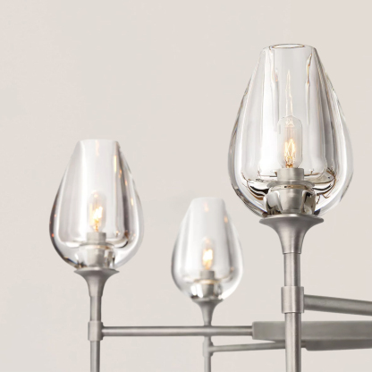 Tulip Crystal Round Chandelier-VaseLamps