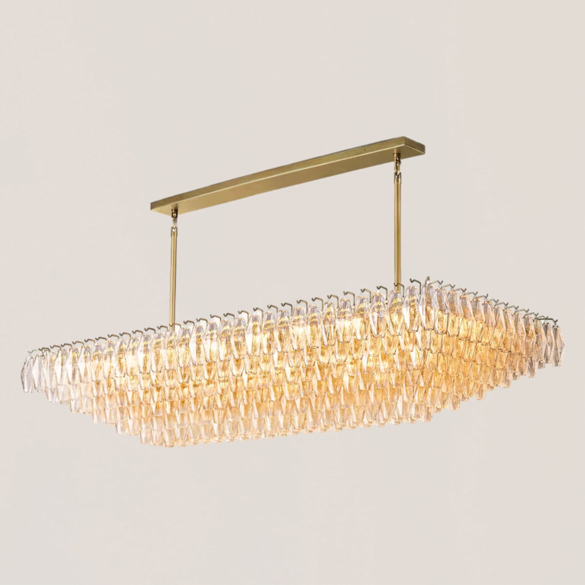 Chiara Clear Glass Square Chandelier-VaseLamps