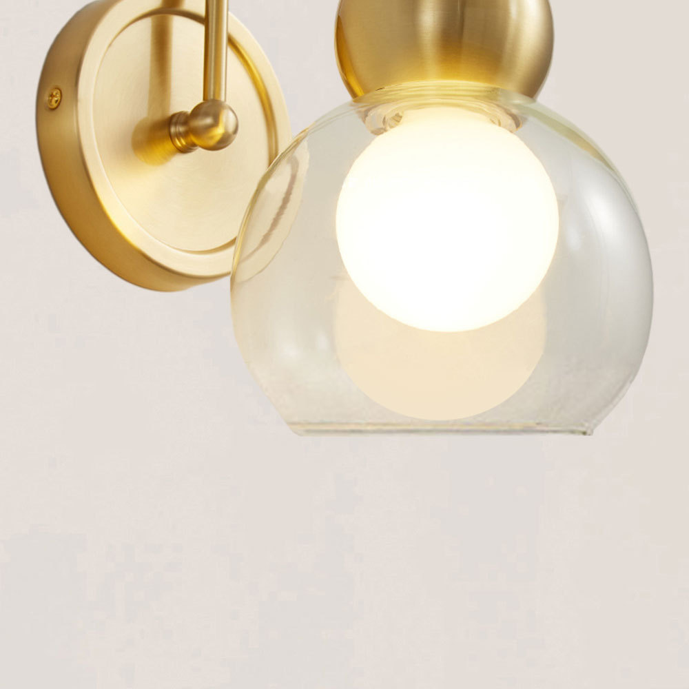 VASELAMPS - Modern Simplicity Clear Glass Wall Sconce-VaseLamps