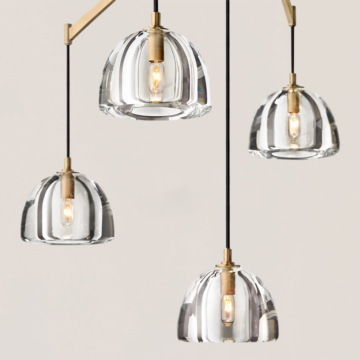 Hemisphere Linear Chandelier-VaseLamps