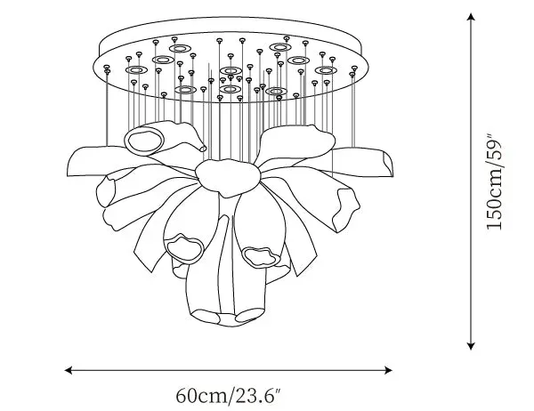 Luxury Glass Lotus Chandelier-VaseLamps