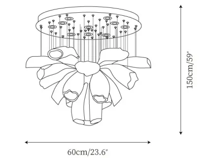 Luxury Glass Lotus Chandelier-VaseLamps