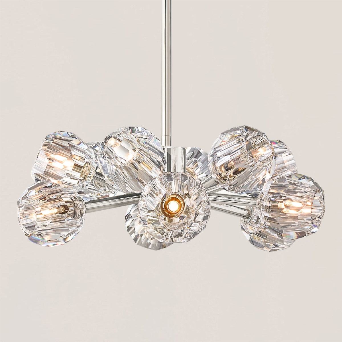 Boule De Cristal Glass Round Chandelier-VaseLamps