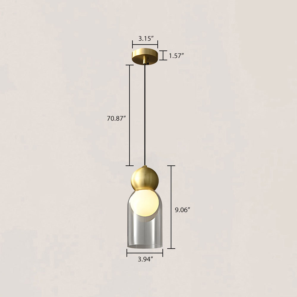 VASELAMPS - Modern Simplicity Clear Glass Pendant Light-VaseLamps