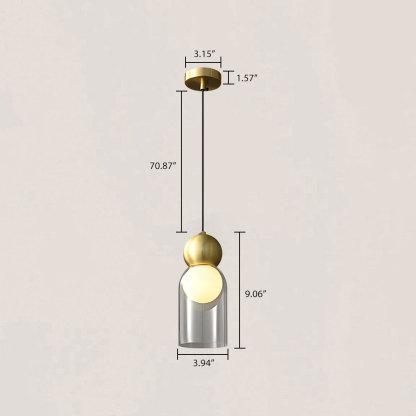 VASELAMPS - Modern Simplicity Clear Glass Pendant Light-VaseLamps