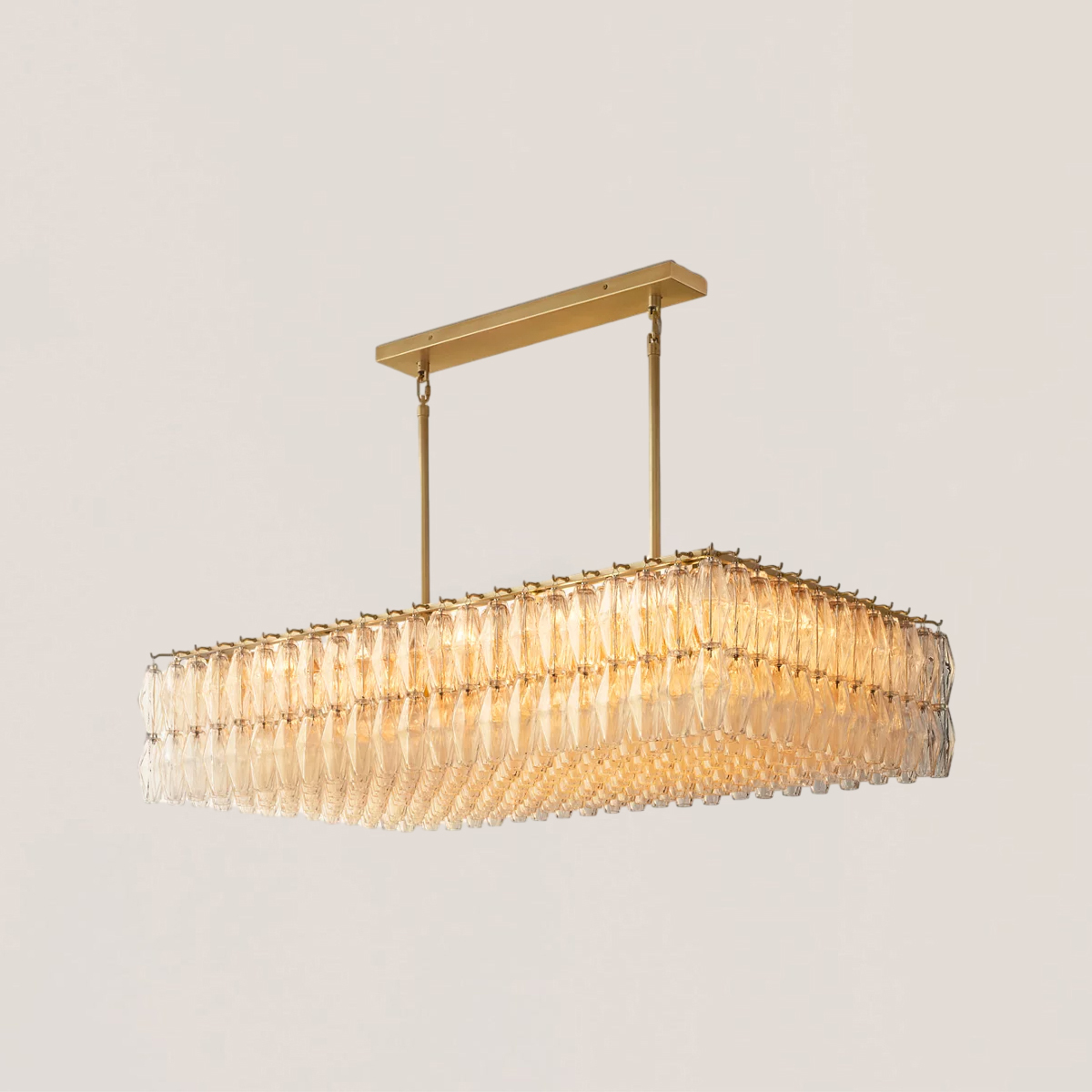 Chiara Glass Rectangular Chandelier-VaseLamps