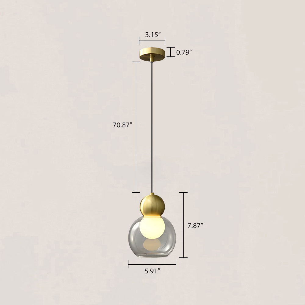 VASELAMPS - Modern Simplicity Clear Glass Pendant Light-VaseLamps