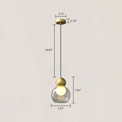 VASELAMPS - Modern Simplicity Clear Glass Pendant Light-VaseLamps