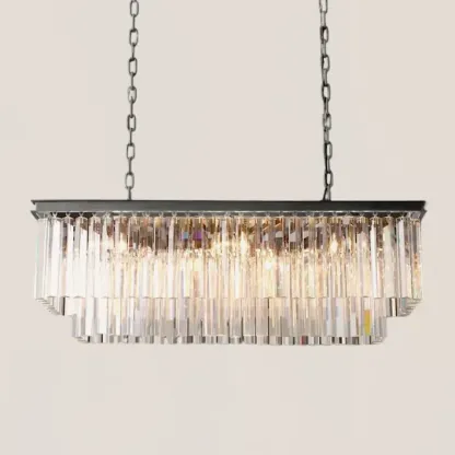1920s Odeon Rectangular Chandelier-VaseLamps