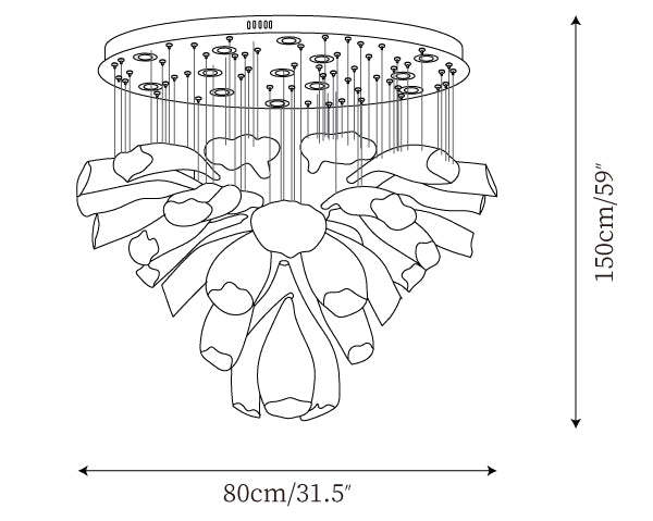 Luxury Glass Lotus Chandelier-VaseLamps