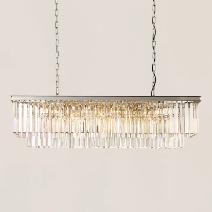 1920s Odeon Rectangular Chandelier-VaseLamps