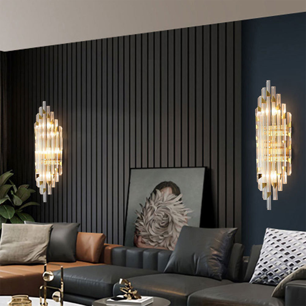 VASELAMPS - Modern Luxury Crystal Rod Wall Sconce-VaseLamps