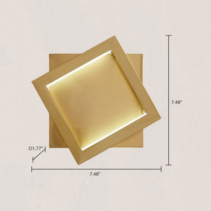 VASELAMPS - Simple Square Brass Wall Sconce-VaseLamps