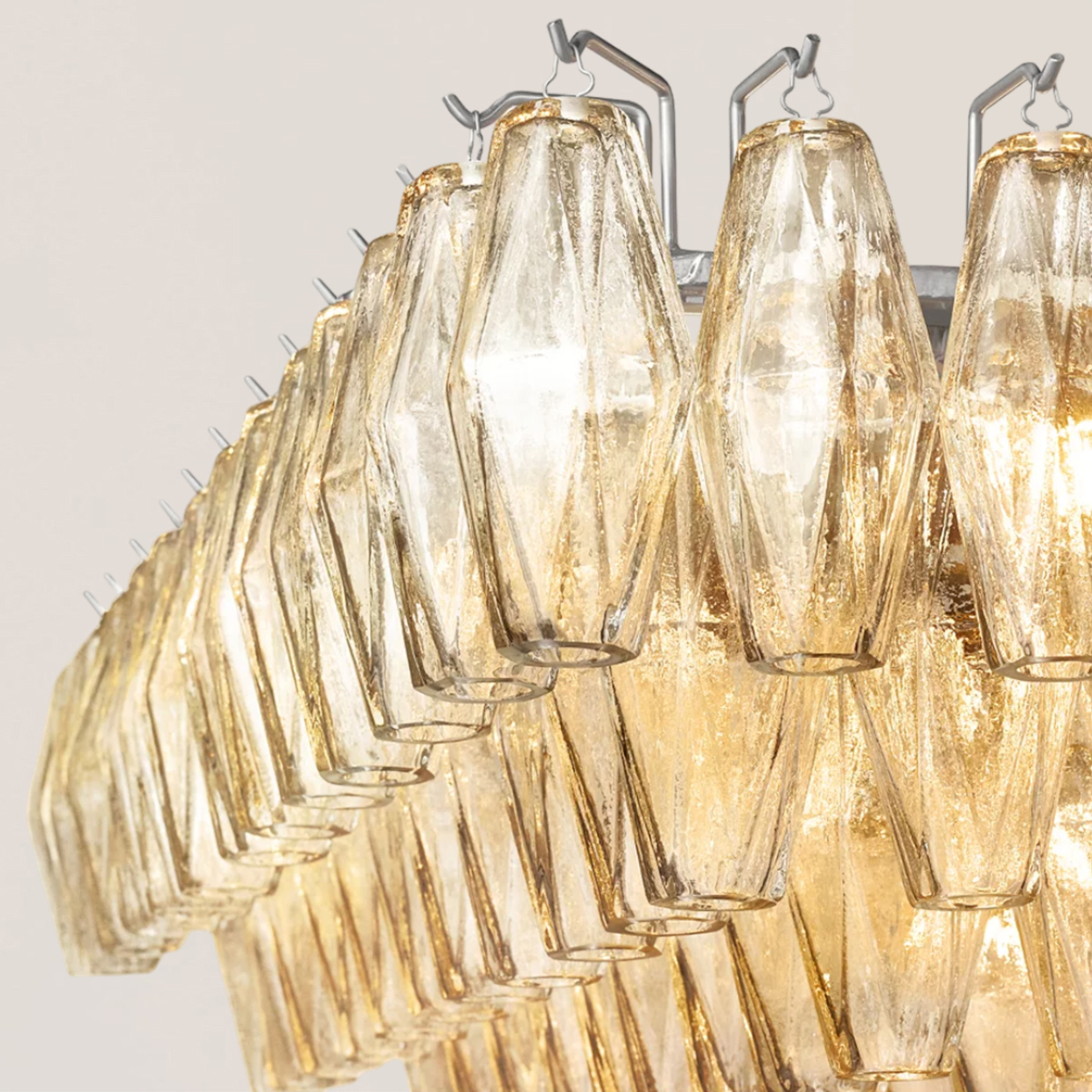 Chiara Clear Glass Square Chandelier-VaseLamps