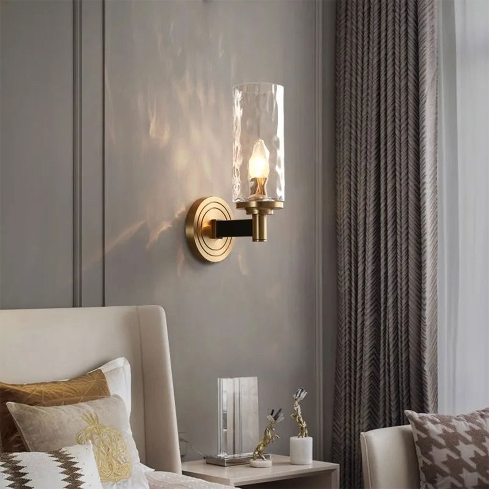 VASELAMPS - Modern Cylindrical Glass Wall Sconce-VaseLamps