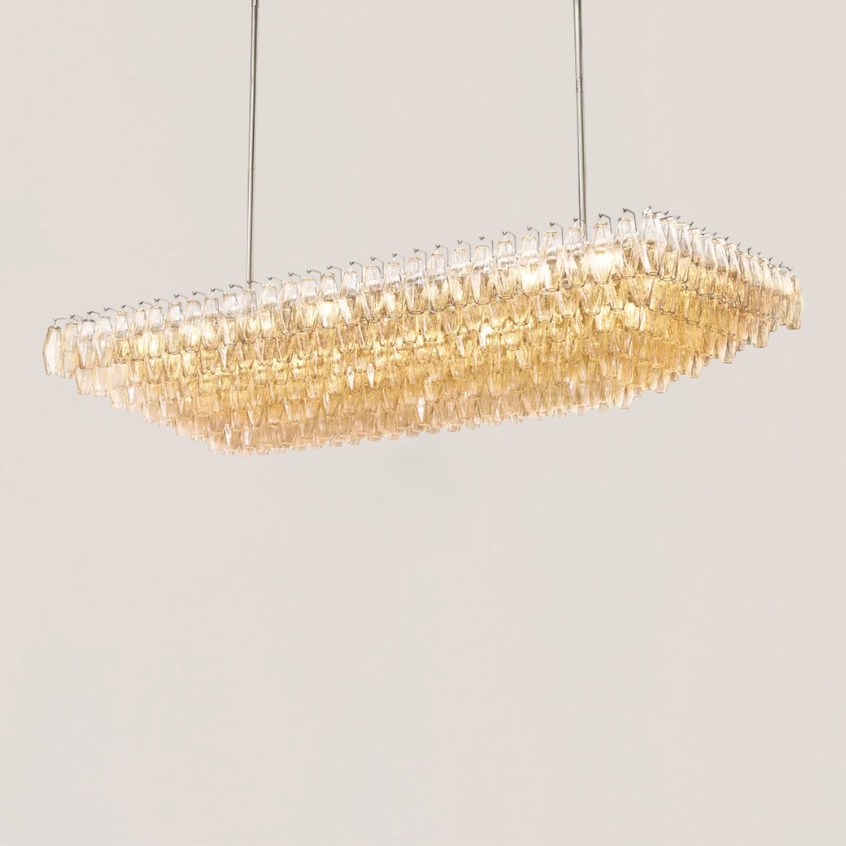 Chiara Clear Glass Square Chandelier-VaseLamps