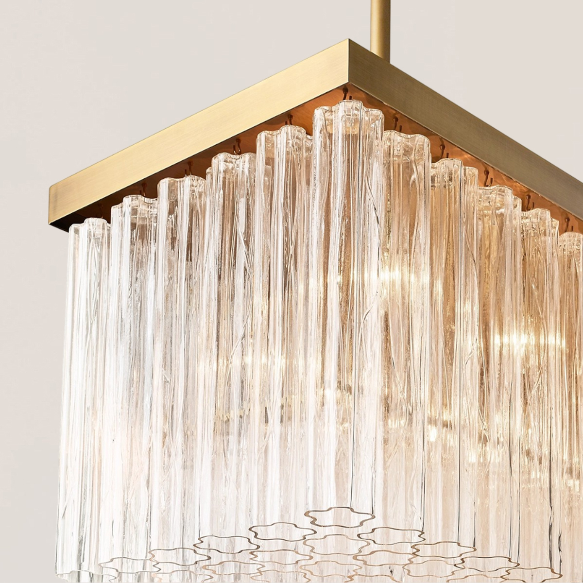Cielo Glass Rectangular Chandelier-VaseLamps