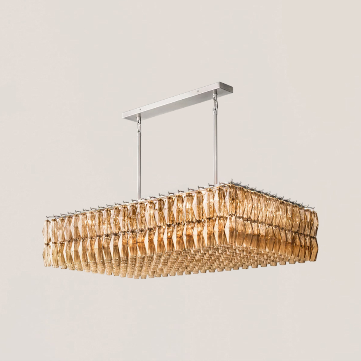 Chiara Glass Rectangular Chandelier-VaseLamps