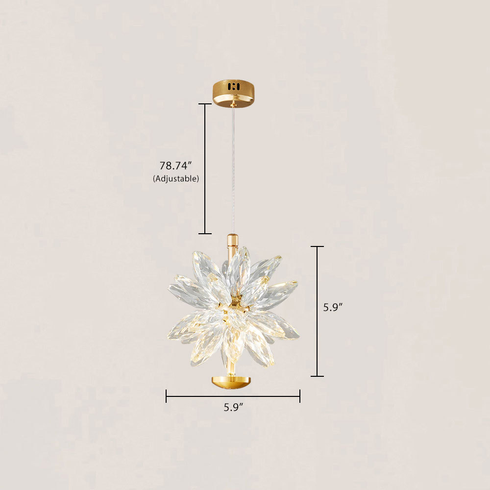 VASELAMPS - Ice Flower Crystal Pendant Lamp-VaseLamps
