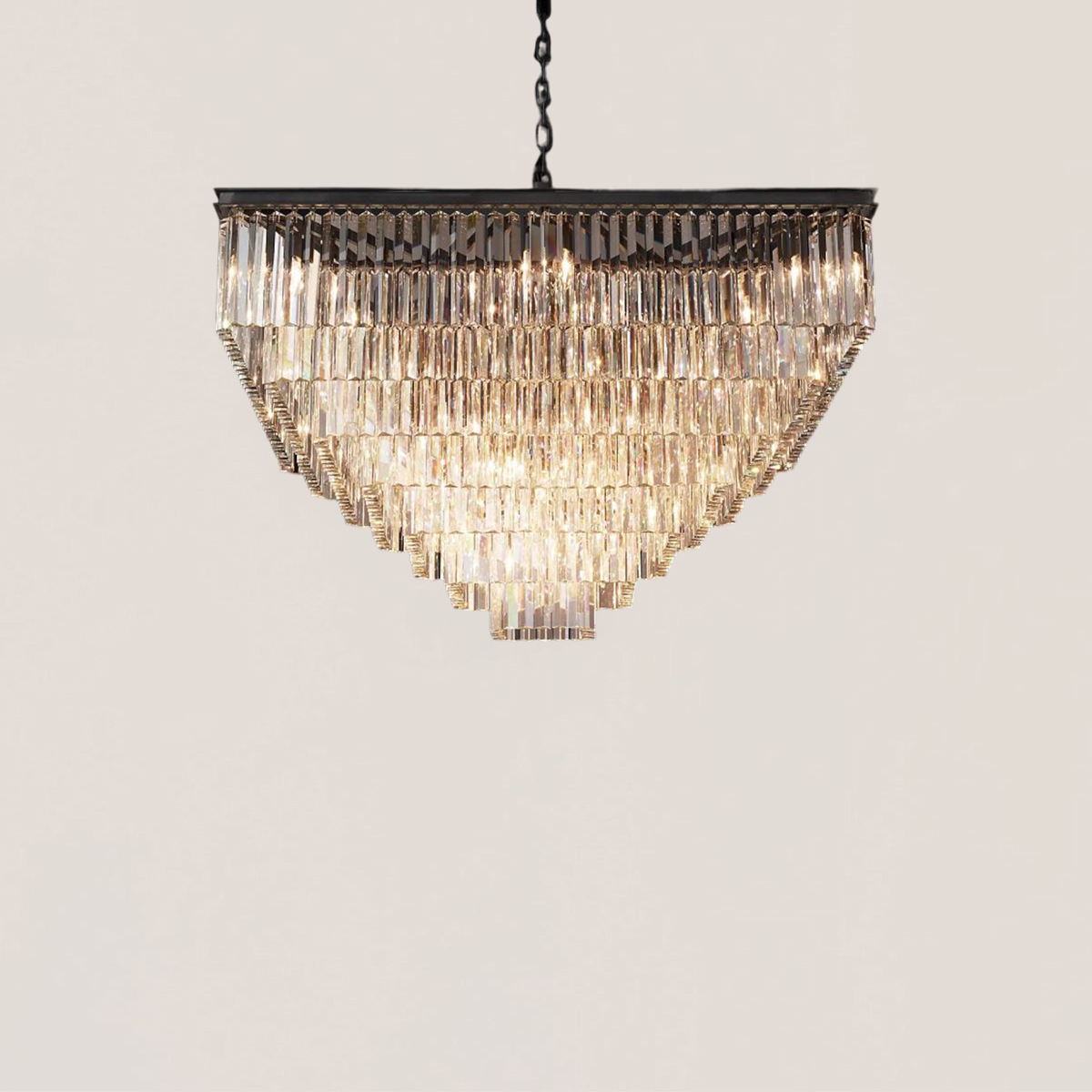 1920s Odeon Square Chandelier-VaseLamps
