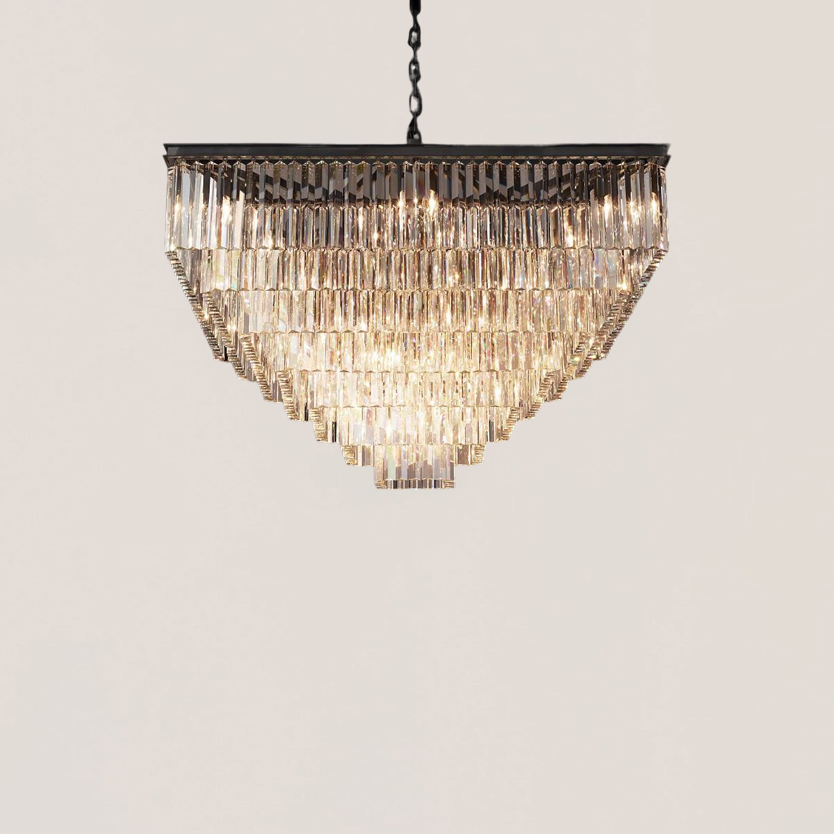 1920s Odeon Square Chandelier-VaseLamps