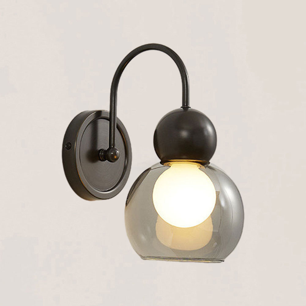 VASELAMPS - Modern Simplicity Clear Glass Wall Sconce-VaseLamps