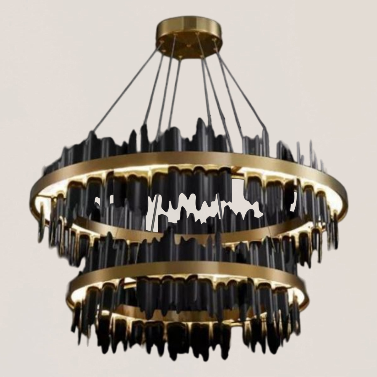 VASELAMPS - 2-Tier Modern Round Chandelier-VaseLamps