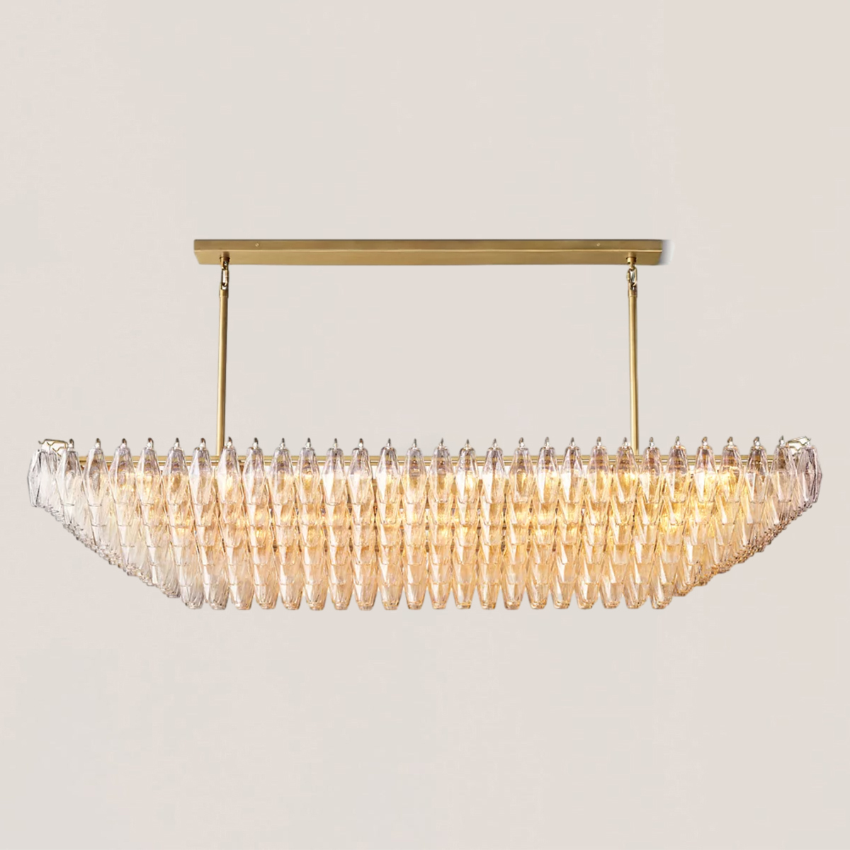Chiara Clear Glass Square Chandelier-VaseLamps