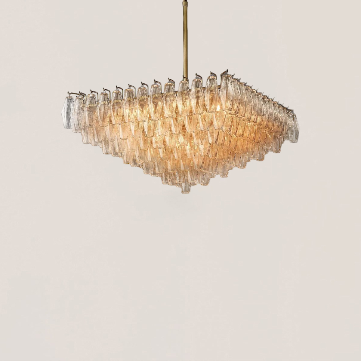 Chiara Clear Glass Square Chandelier-VaseLamps