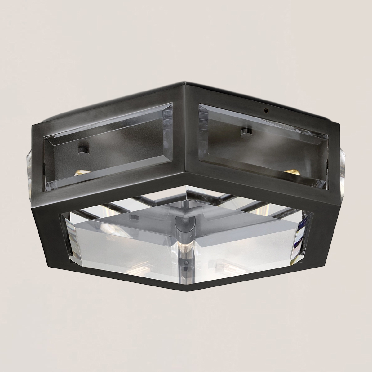 Chevalier Brass Flushmount-VaseLamps