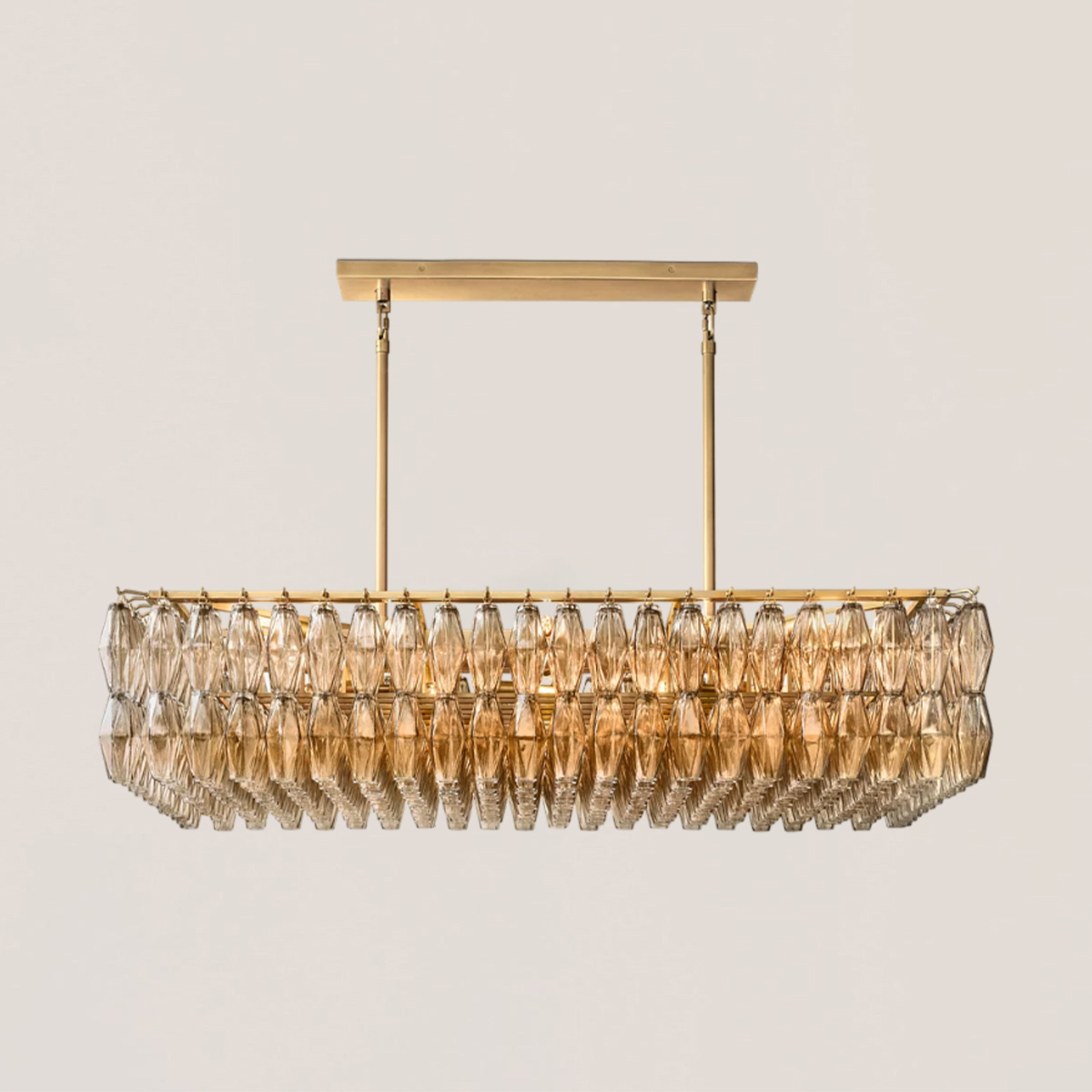 Chiara Glass Rectangular Chandelier-VaseLamps