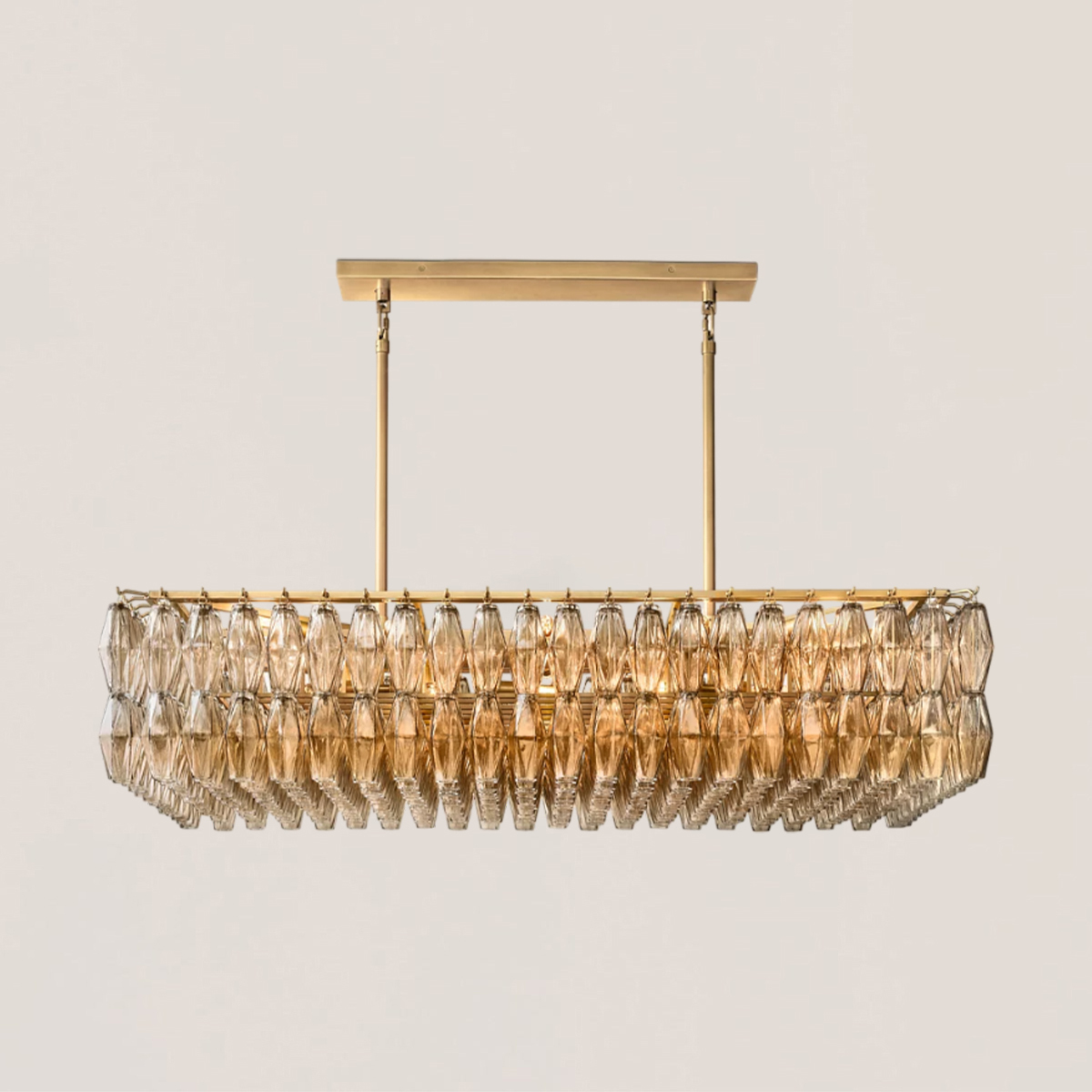 Chiara Glass Rectangular Chandelier-VaseLamps