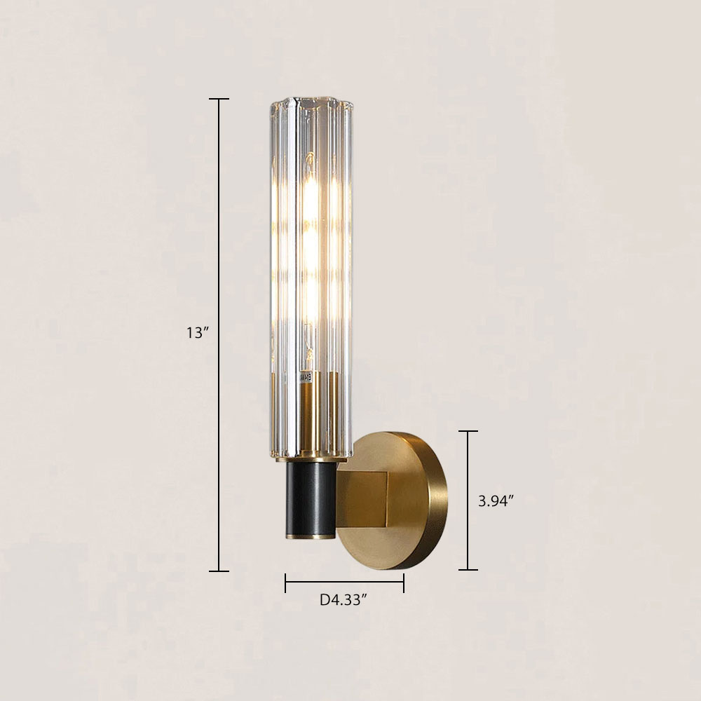 VASELAMPS - Modern Minimal Brass Glass Wall Sconce-VaseLamps