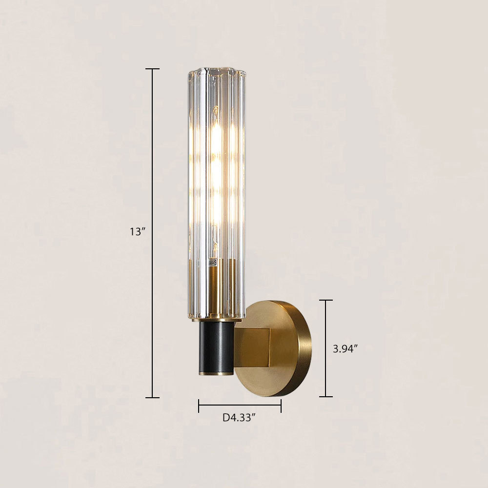VASELAMPS - Modern Minimal Brass Glass Wall Sconce-VaseLamps