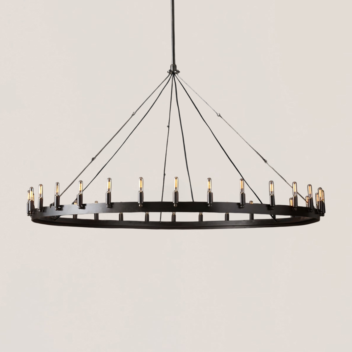 Camino Vintage Filament Round Chandelier-VaseLamps