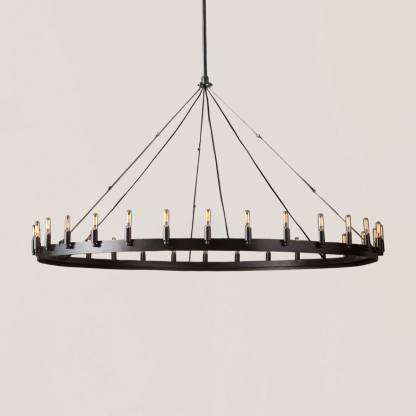 Camino Vintage Filament Round Chandelier-VaseLamps