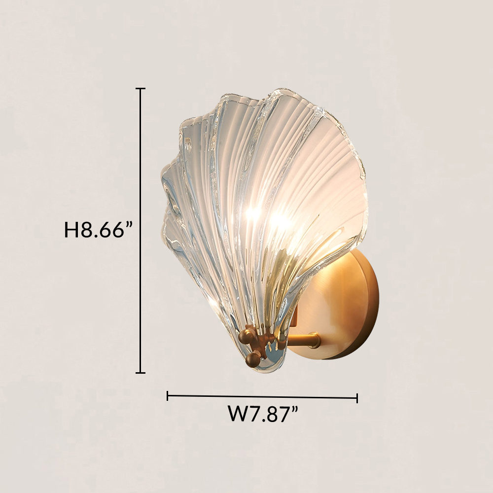 VASELAMPS - Fan Shaped Glass Wall Sconce-VaseLamps