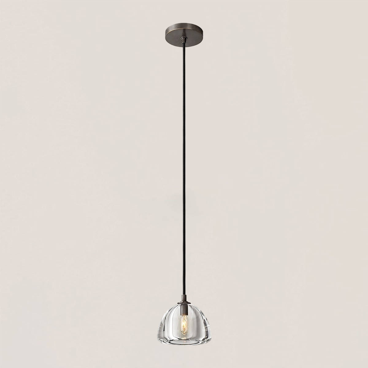 Hemisphere Crystal Pendant Light-VaseLamps