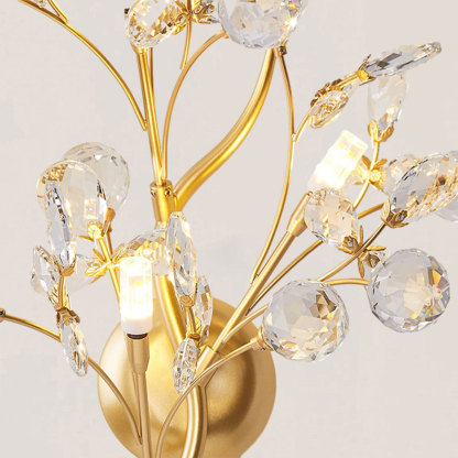 VASELAMPS - Modern Luxury Branches Clear Crystal Wall Sconce-VaseLamps