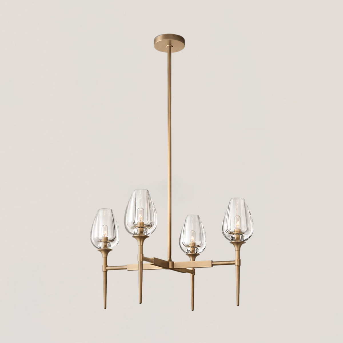 Tulip Crystal Round Chandelier-VaseLamps