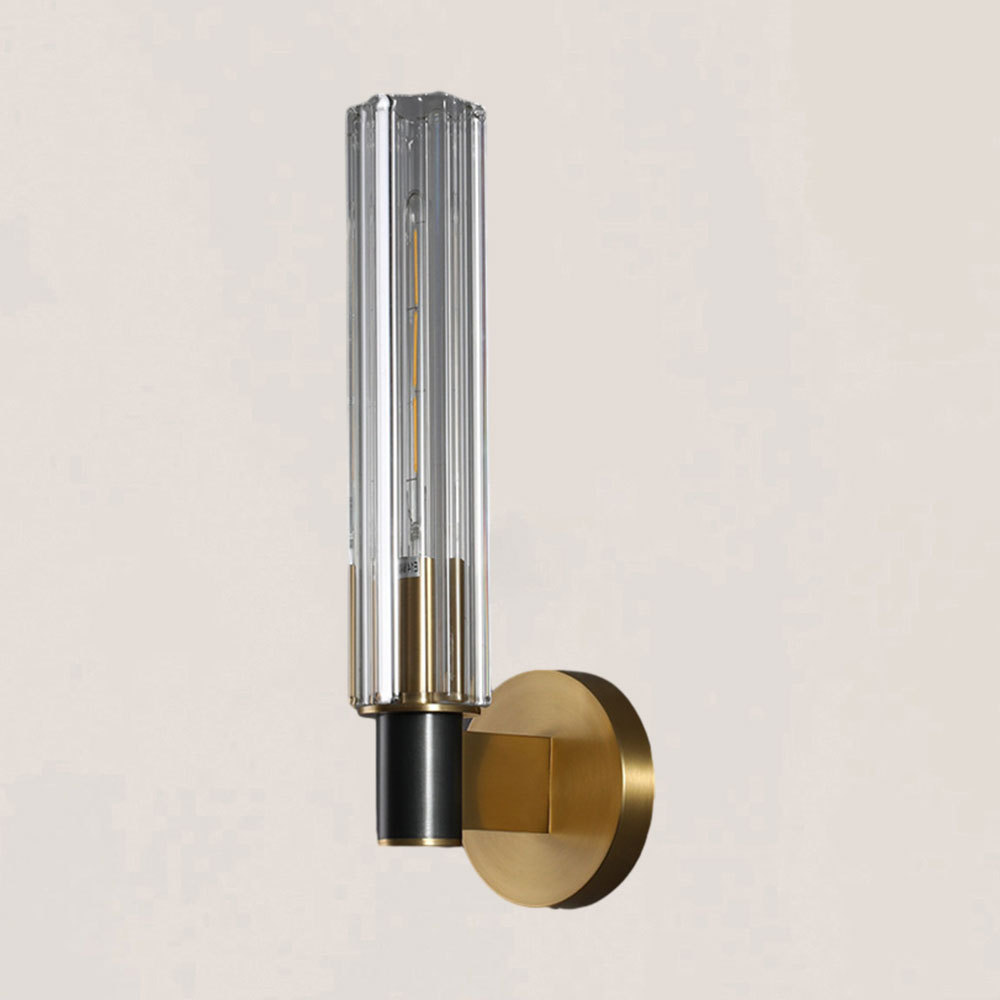 VASELAMPS - Modern Minimal Brass Glass Wall Sconce-VaseLamps