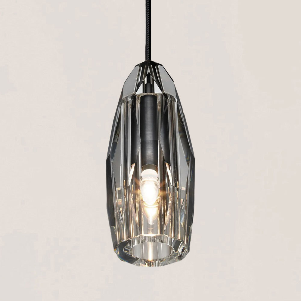 VASELAMPS - Brass Crystal Polygonal Pendant-VaseLamps