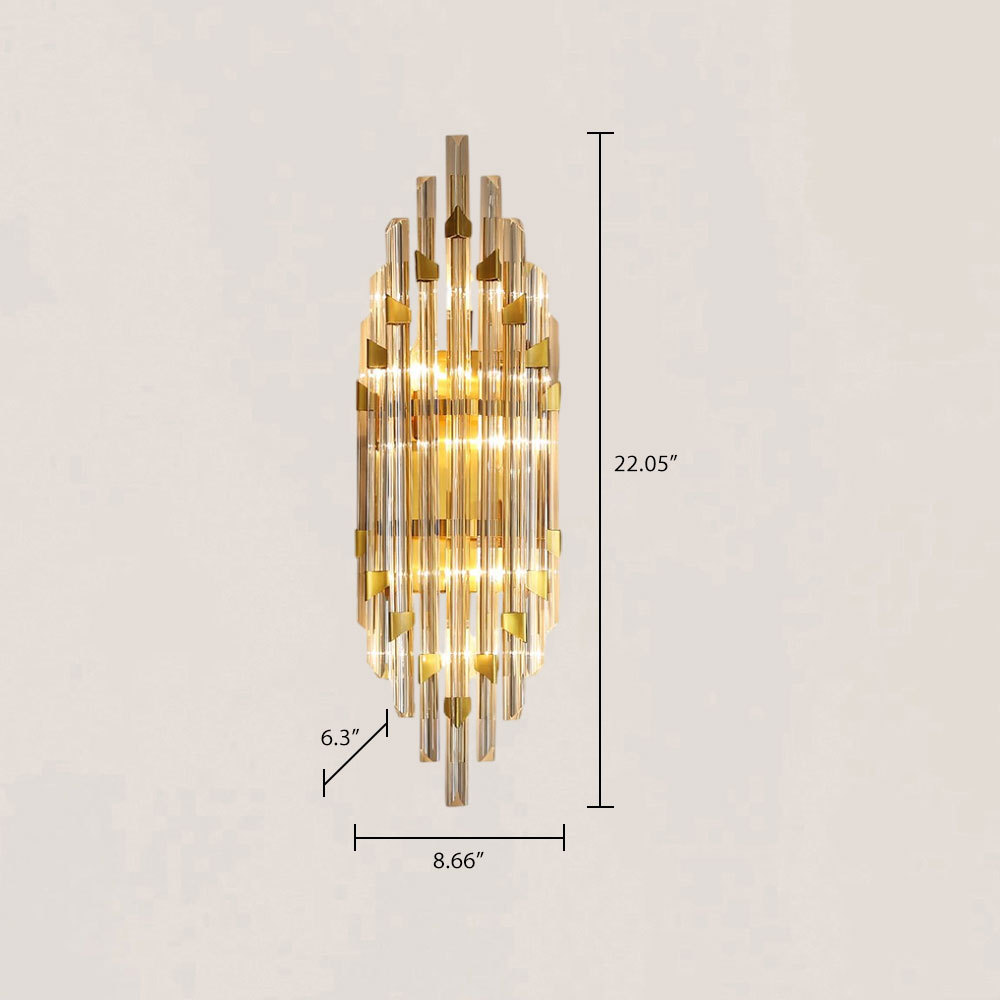 VASELAMPS - Modern Luxury Crystal Rod Wall Sconce-VaseLamps