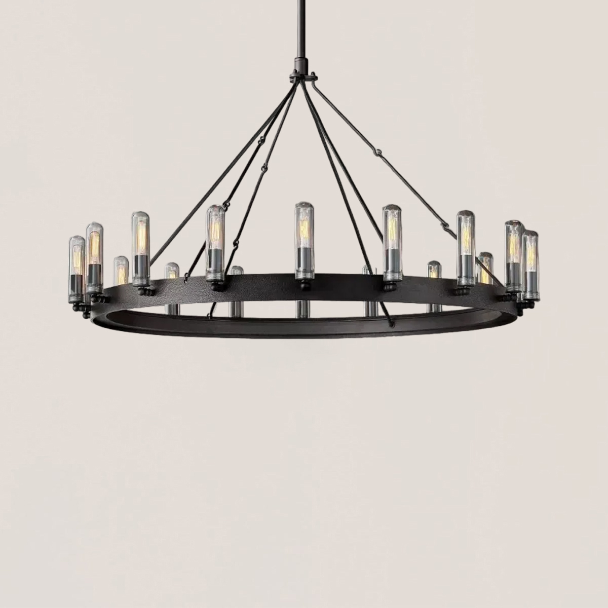 Camino Vintage Filament Outdoor Round Chandelier-VaseLamps