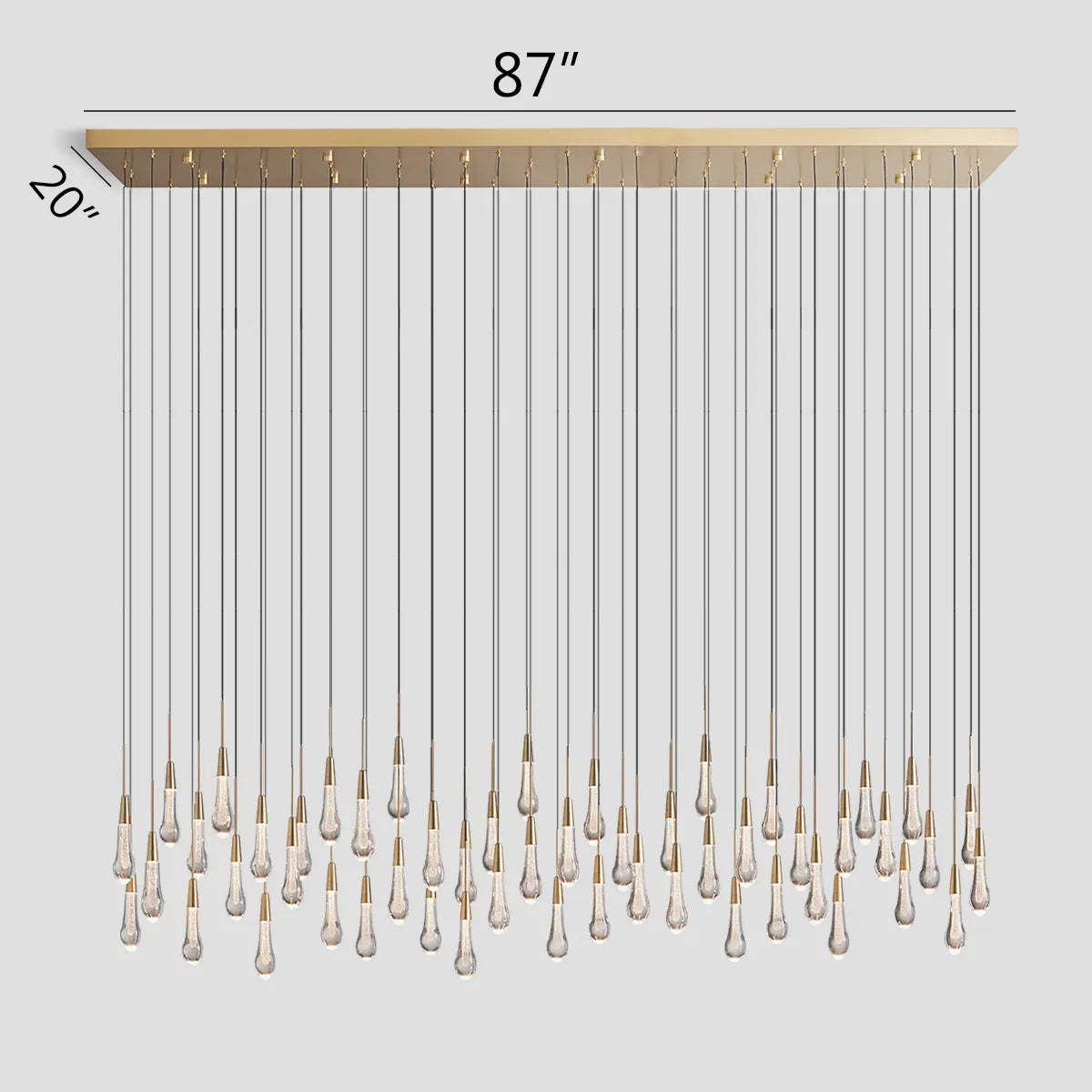 Solitaire Linear Chandelier-VaseLamps
