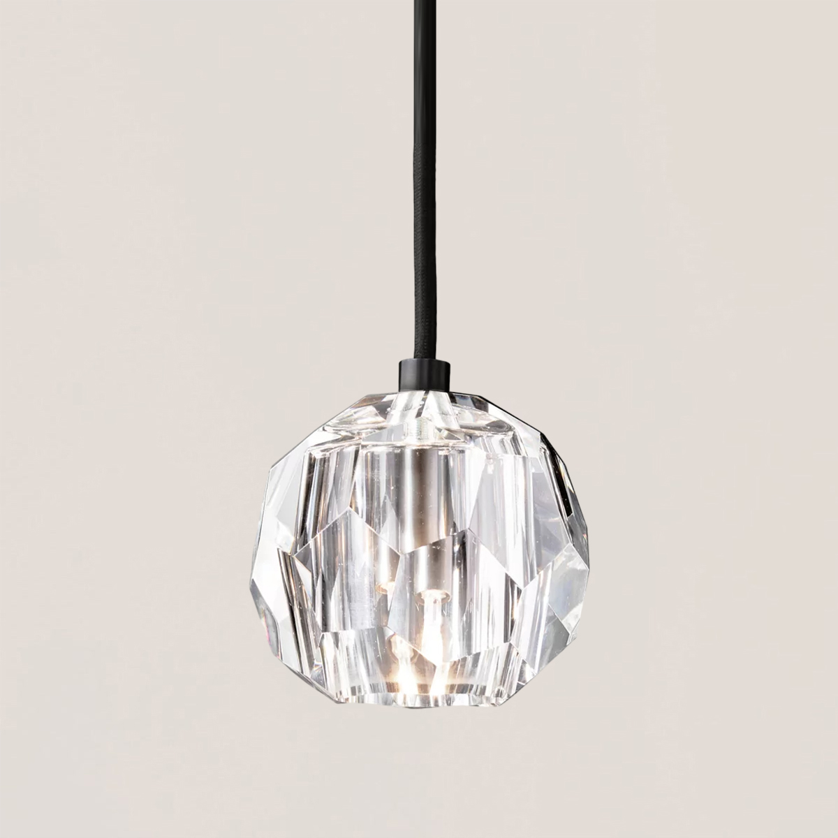 Boule De Crystal Rod Pendant Light-VaseLamps